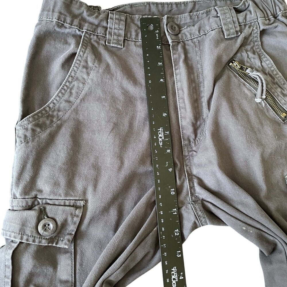 AKARMY Cargo Pants Womens 6 Gray Drawstring Ankle Baggy 90s Retro Street Grunge‎ - Picture 14 of 16